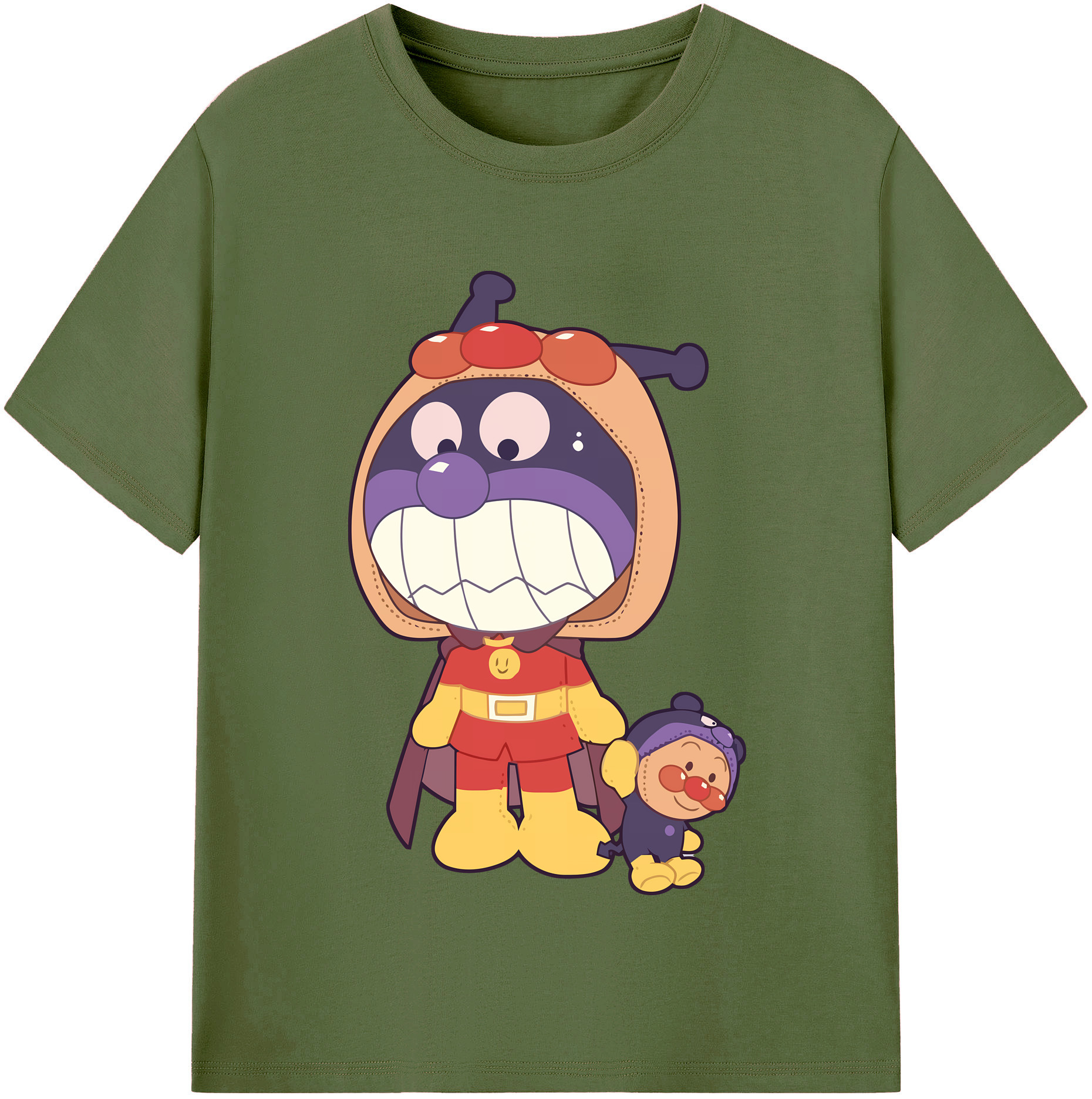 （画像用） アンパンマン Anpanman 綿100％半袖Tシャツ（フロントプリント）